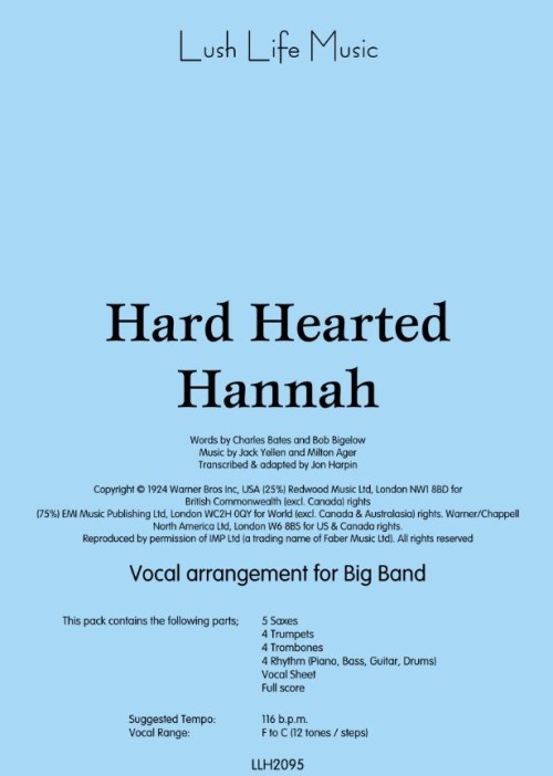 HARD HEARTED HANNAH  (Vocal)